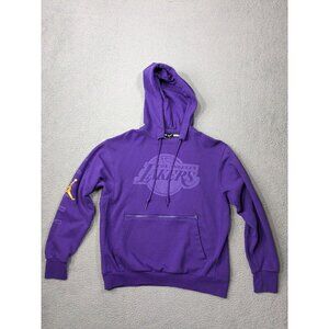 Nike Jordan Los Angeles Lakers Hoodie Medium Courtside Statement Pullover Purple